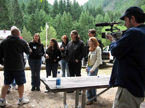 Charles filming at at the Twin Peaks Festival.