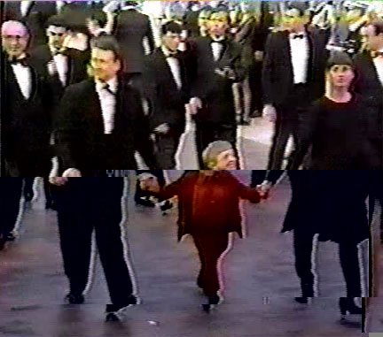 Lynch arriving at Cannes with Michael Anderson and Mary Sweeney.